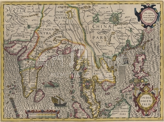 洪第乌斯东印度群岛图